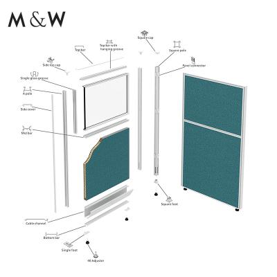 China Modern Factory Wholesale Price Cubicle Partition Aluminum Profile Office Furniture Part for sale