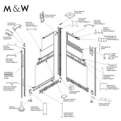 China Wholesale Modern Workstation Divider Aluminum Profile Suppliers Office Furniture Accessory for sale