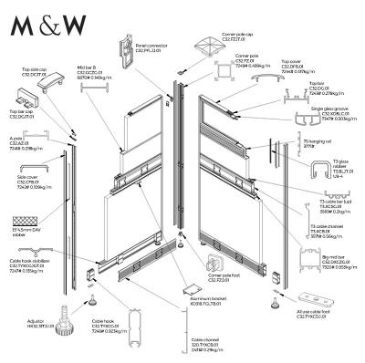 China Factory wholesale view modern led office industrial aluminum cubicle profile china aluminum profiles for sale