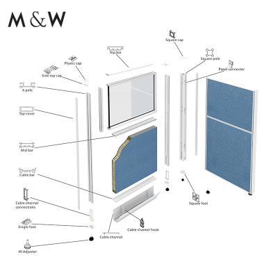 China China Wholesale Modern Aluminum Profile Call Center Workstation Accessories Aluminum Office Furniture Accessory for sale