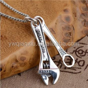 China Latest Classic Thailand Sterling Silver Pendant Fit Fashion Jewelry Key Tool Style Necklace for sale