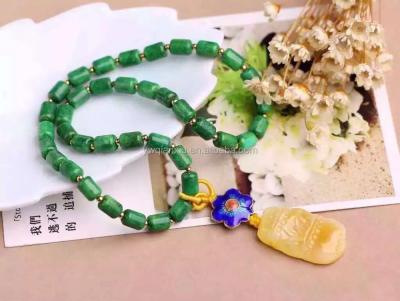 China Crystal Green Nice Natural Amber Pendant Bracelets for sale