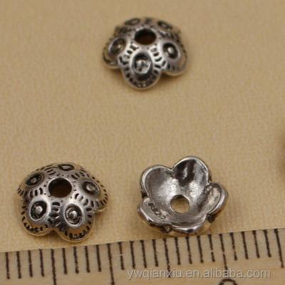 China handmade silver loose beads ornament accessories flower stand jewelry findings bead caps TS150221-4 for sale