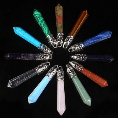 China Trendy Mixed Crystal Stone Natural Agate Color Quartz Druzy Pendants for sale