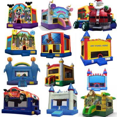 China Outdoor Entertainment 20ft 2 Path Castle Bounce House Slide 300$ For Adults for sale