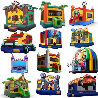 China Outdoor Entertainment Peep Combo Mini Commercial Adult Giant Inflatable 8x8 Water Bounce House With Slide for sale