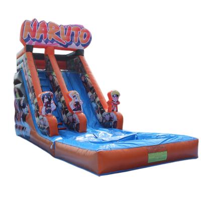 China Dublle Outdoor Bouncer Lane Double Entertainment Double Castle Ninja Inflatable Slide for sale