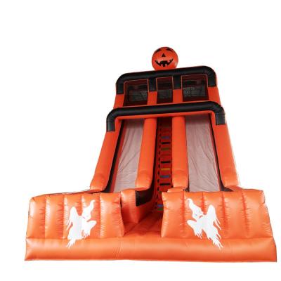 China Outdoor Entertainment Inflat Bouncer Combo Single Lane 20m Inflatable Water Slide Asia Halloween for sale