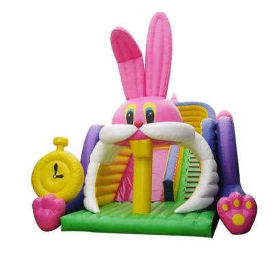 China Outdoor Entertainment Slides Super Cheap Outdoor Home Water Wave Machine Inflatable 4 Lanes Pool Rabbit Slide for sale