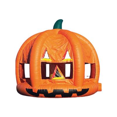 China Outdoor Entertainment Haunted Demonic Bouncy Castle Pumpkin Obstacle Inflatable Commercial All Saints Day Bounce House For Halloween for sale