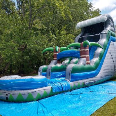 China Outdoor Entertainment Air My Fun Inflatables Adult White Waterslide Outdoor 10ft Inflatable Water Slide For Kids for sale