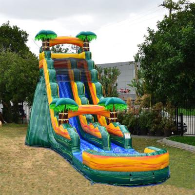 China Outdoor Entertainment Slides Canada Commercial Giant 20 Pool 22ft Inflatable Water Slide For Sale for sale