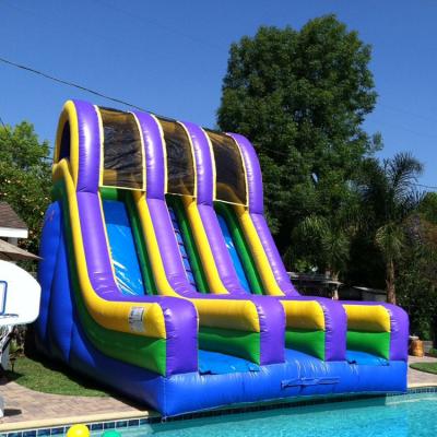 China Outdoor Entertainment American 25ft Bouncer Commercial 18oz PVC Giant Inflatable Water Slide For Adult for sale