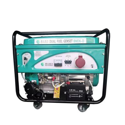 China Binshi power dual fuel genset gasoline lpg generators BS6.3-D for sale