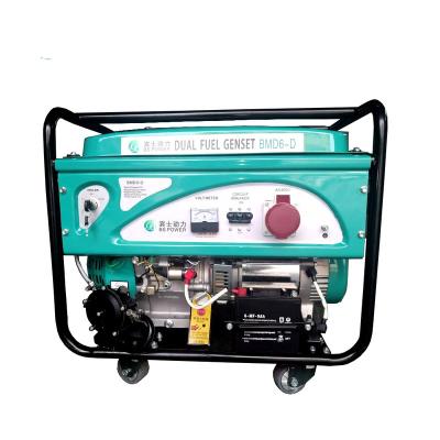 China 2kva-17kva Dual Gas Fuel Gas Biogas Portable Generator Set Gasoline Generator BMD2.5-D BMD7.5-D BMD10.6-D BMD18.8-D for sale