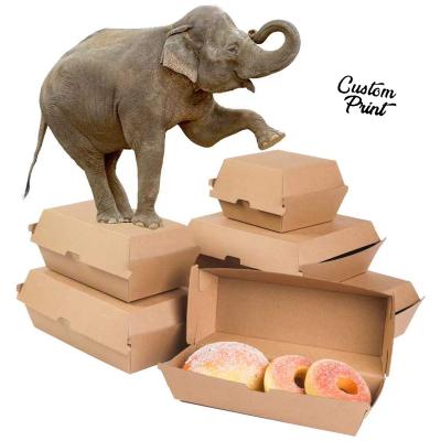 China Customized Corrugated Corrugated Hamburger Box Cheap Disposable Hamburger Box Food Packaging Hamburger Box for sale