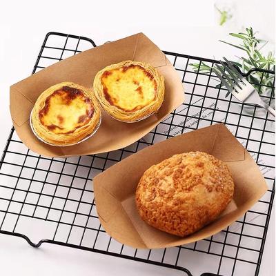 China Biodegradable Wholesale Price Take Out Box Container Paper Packaging Tray For Picnic Food Packaging for sale