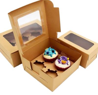 China Wholesale Reusable Luxury Clear Window Packaging Biodegradable Cupcake Cookie Dessert Custom Copy Personalized Paper Boxes With Inserts for sale