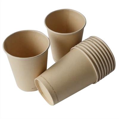 China Disposable Biodegradable Disposable Bamboo Fiber Pulp Pla Coffee Cardboard Liner Paper Cup for sale