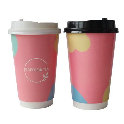 China Disposable ECO GROUND Double Wall Paper Cup Food 12oz Beverage Cup High Quality Coffee for sale