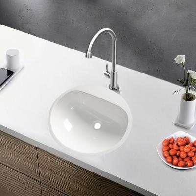 China Easy To Clean Commercial White Sanitary Ware Below Counter Round Acrylic Sinks Bathroom Basins for sale