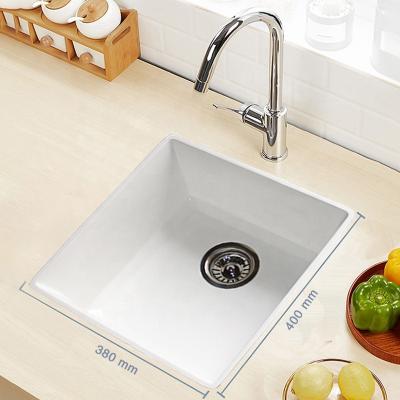 China Without Faucet China Single Undermount Vessel Wash Basin Kichen Acrylic Rectangular Sink for sale