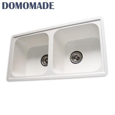 China Without Faucet Wholesale Artificial Pedestal Sink For Farmhouse Kitchen Kitchen Undermount Kitchen Sinks for sale