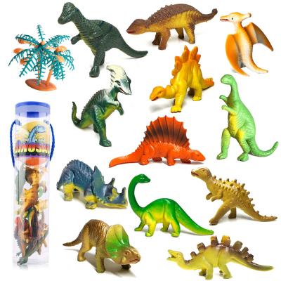 China Non-toxic Children Mini Dinosaur Figure Model Toy Set Colorful Dino Wild Animal Action Toy Figures for sale