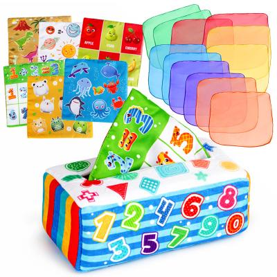 China Montessori Toys Baby Tissue Box Sensory Toy Early Learning Toys Non-Toxic Development Eco-friendly for sale