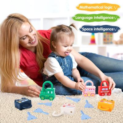 China Eco - Friendly Material Kids Lock And Key Toy Learning Locks Montessori Toys Numbers Counting Educational Toys for sale