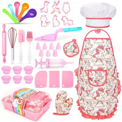 China Sustainable Kids Kitchen Baking Set Toy For Girls Cooking Baking Tools Baking Supplies Cooking Set for sale