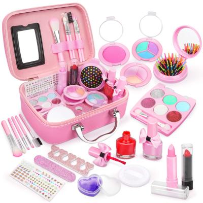 China Eco-Friendly Non-Toxic Kids Play Make Up Toys Kids Cosmetics Storage Box Role Play Pretend Toys for sale