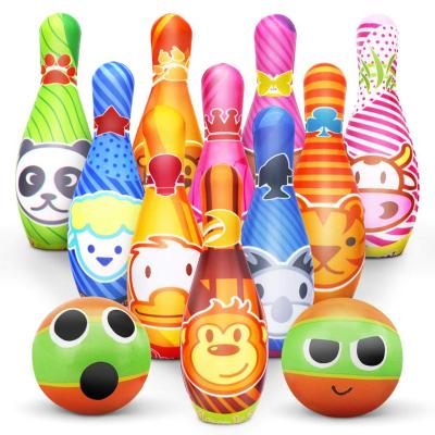 China Mini Kids Bowling Set Kids Mini Bowling Ball Set Games soft to train Toy Sports Game Toys for sale