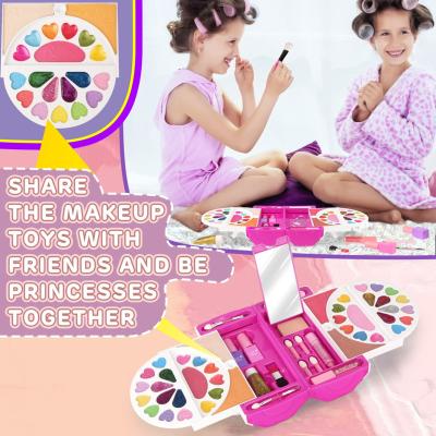 China Toy Makeup Set 60 PCS Children's Cosmetic Makeup Kit Toy Set Cosmetics Pretend Play Set Role Play For Girls for sale