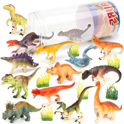 China 21Pcs Dinosaur Like Real Toy Realistic Dinosaur Figures Models With Storage Bucket for sale