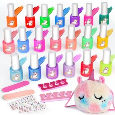 China Eco-friendly Non-toxic Kids Nail Polish Sticker Set Nail Art Set For Girls Nail Polish Decorations for sale