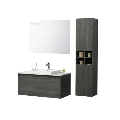 China Quality Modern Countertop Bathroom LED Illuminated Modern Vanity Furniture Cabinet for sale