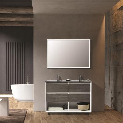 China Durable Wholesale Price Floor-standing Modern Mirror Furniture Cabinet Sink Bathroom Vanities for sale