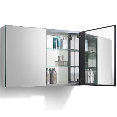 China Modern Wall Hung Bathroom Mirrored Medicine Cabinet NEW Fashion Bathroom Mirror Cabinets EUROPEAN for sale