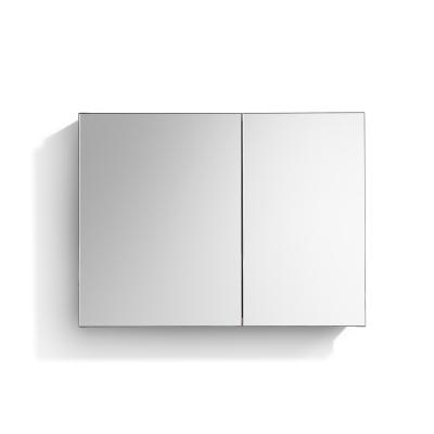 China EUROPEAN High Quality Modern Bathroom Cabinet With Mirror Double Door Aluminum Bathroom Medicine Cabinet for sale