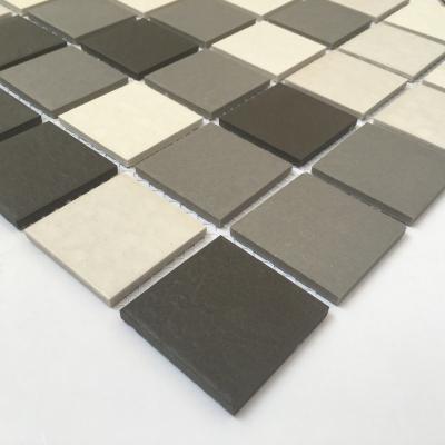 China Non-slip Villa Gray Swimming Pool Tile Ceramic Spa Square 45x45mm Classic Transparent Popular Porcelain Flooring Stock Supply for sale