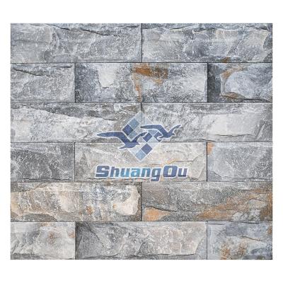 China BIG Rustic Tile STOCK QUICKLY SUPPLY culture stone wall brick house building material for interior and exterior wall tile design for sale