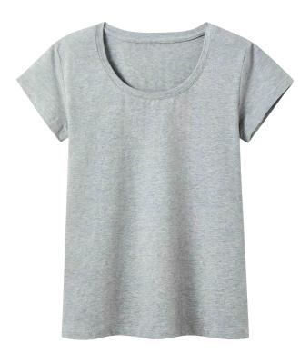 China Breathable Ready To Ship Asian Women T Shirt 95% Cotton Size Slim Fit 6 Colors Stock for sale