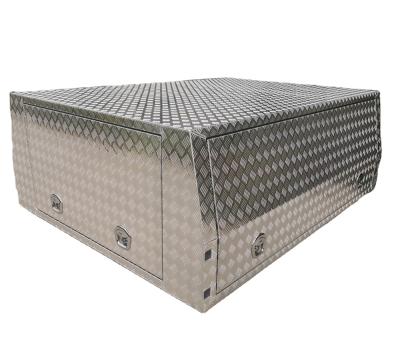 China Full-sealed jack off UTE canopy with 3 doors, aluminum checker plate UTE canopy, pick up truck canopy for sale