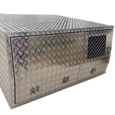 China Waterproof Checker Plate Alloy Canopy (with dog box), ute canopy, pick up truck canopy for sale