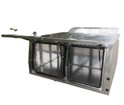 China Fully-sealed Jack Off Flat Plate Alloy Canopy (with dog box, no rear door), ute canopy for sale