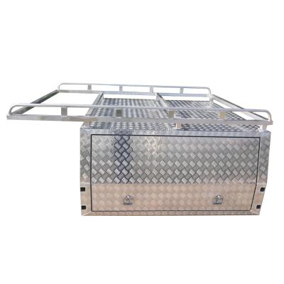 China Full-sealed overhang cabin support silver 2400x1600mm (LxW) for double cabin UTE Canopy, alloy support for sale