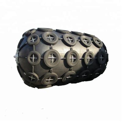 China Marine fender inflatable floating Yokohama pneumatic rubber fender with chain net for sale