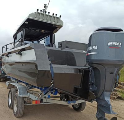 中国 Aluminium Twin Hull Catamaran Fishing Boat Stable Operating Speed With CE Certificate 販売のため