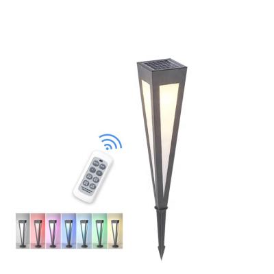 China Simple and Modern 3W LED Solar Bollard Lights for Outdoor Waterproof Garden Path RGB Lights Multicolor Decorative Lawn Lamp Aluminum for sale